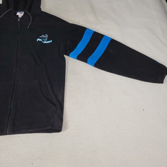 Carolina Panthers Jacket Size Medium NFL Football 1/4 Zip Gray Sweater Pullover - Picture 5 of 16